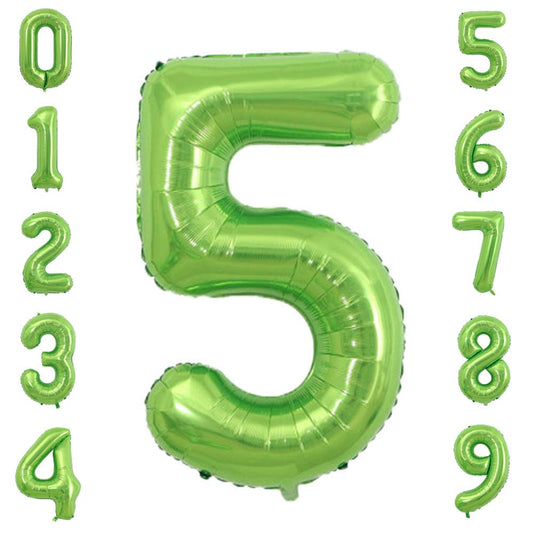 Green Number 5 Giant Foil Birthday Balloon – 40 Inch