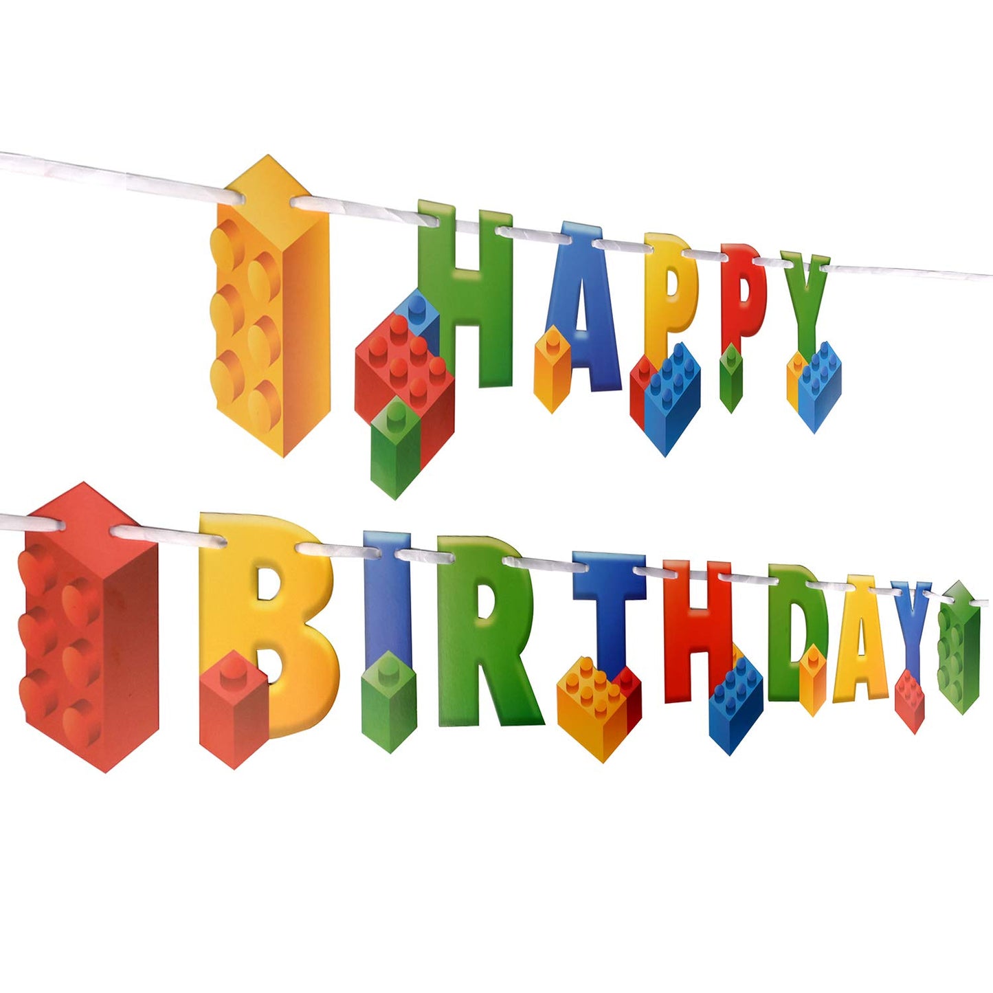 Building Blocks Birthday Party Banner – 7 Feet