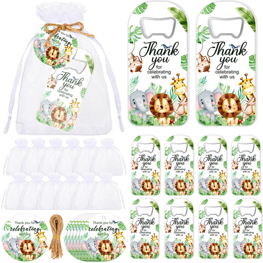 Magnetic Jungle Animal Bottle Opener Favours – 50 Pack