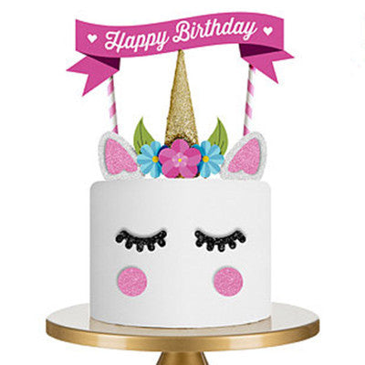 Unicorn Magical Birthday Cake Topper