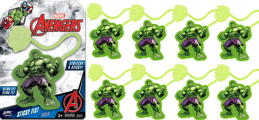 Green Superhero Sticky Hands Stretchy Toy Party Favours – 8 Pack
