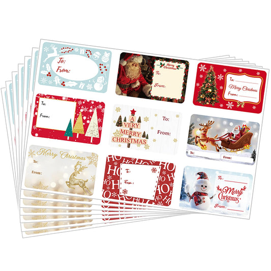 Christmas Gift Tag Stickers – 135 Pack