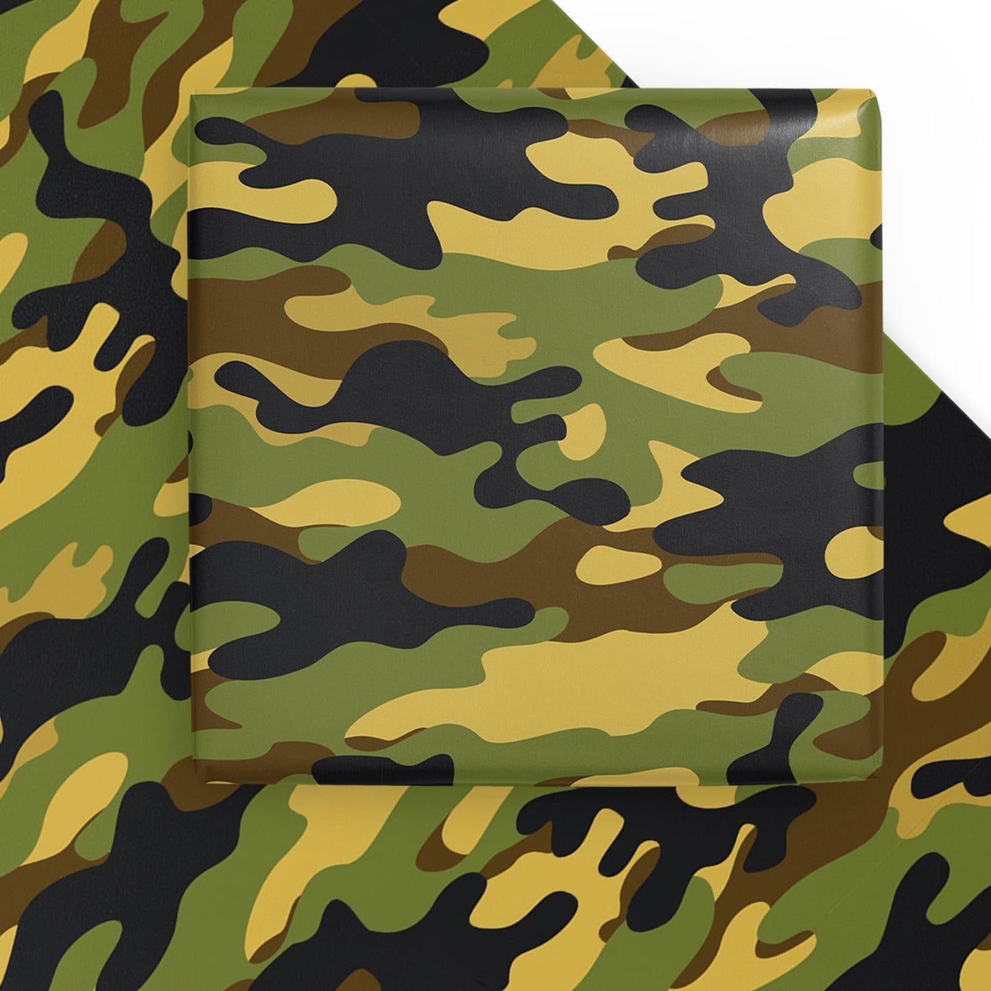 Camo Wrapping Paper – 6 Sheets, Army & Military Theme