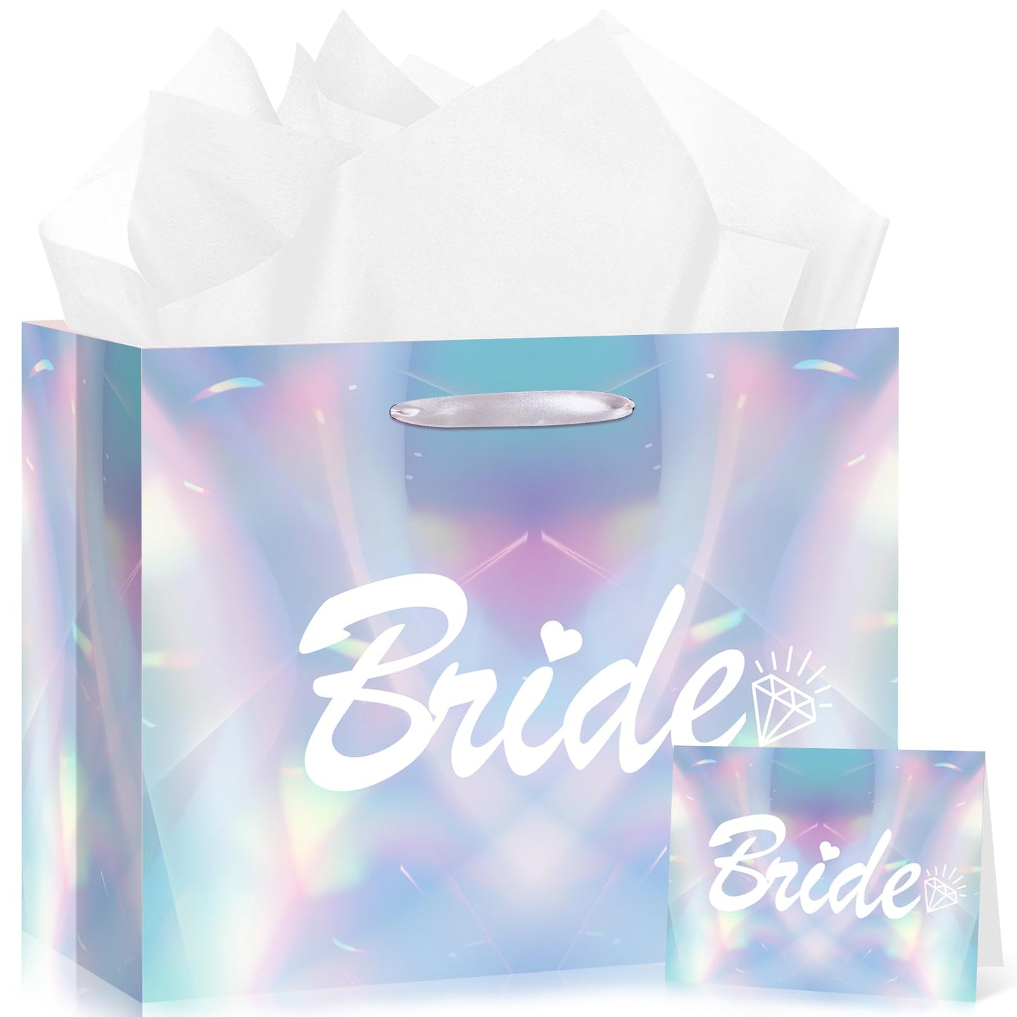 Bride Gift Bag with Tissue Paper & Greeting Card