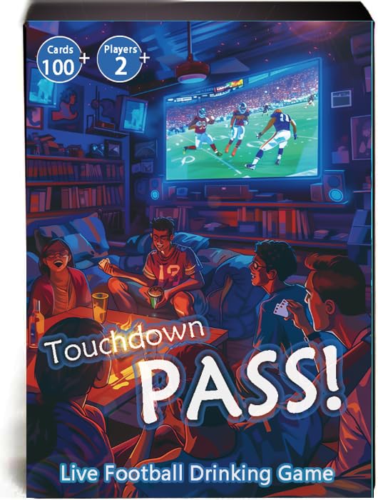 Touchdown Pass Football Drinking Card Game for Adults