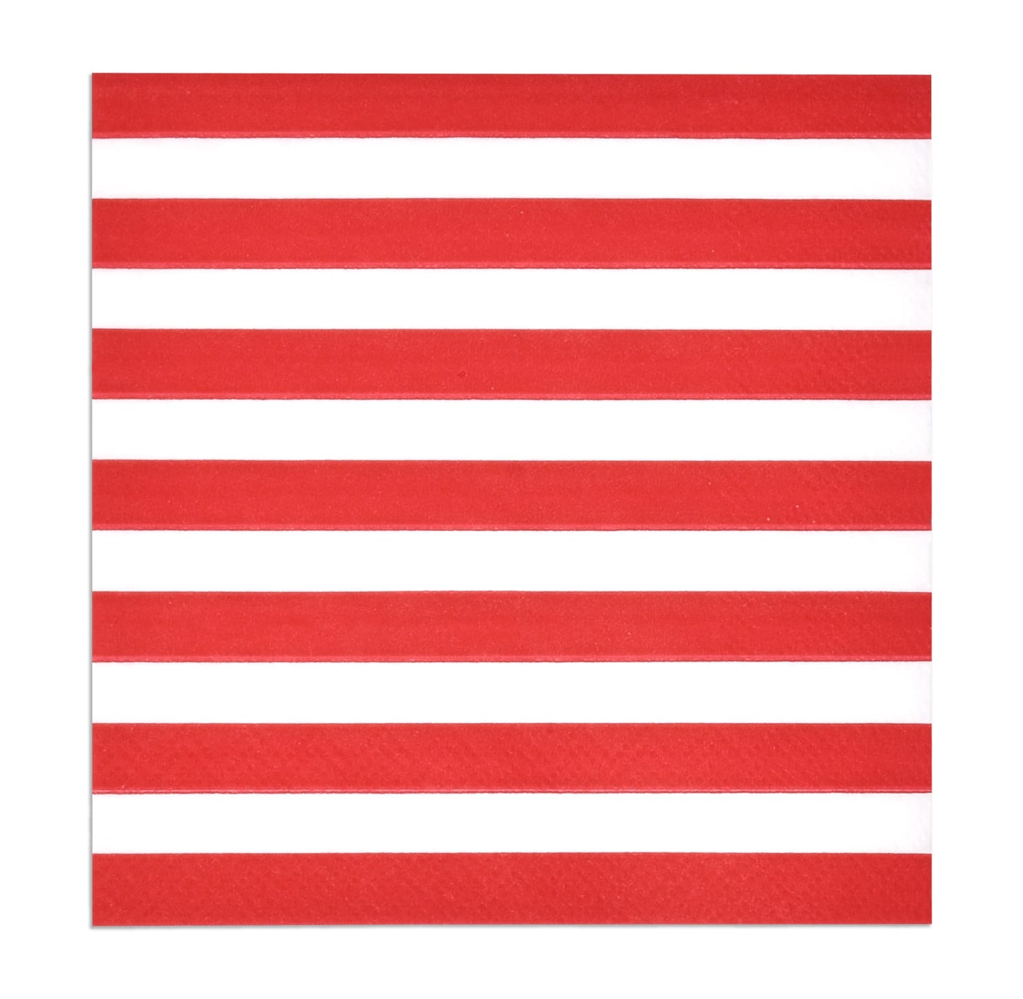 100 Red & White Stripe Cocktail Beverage Napkins 3 Ply Disposable Paper Pack Striped Dessert Napkin for Dinner Wedding Holiday Birthday Bridal & Baby Shower Graduation Party Supplies Decorations