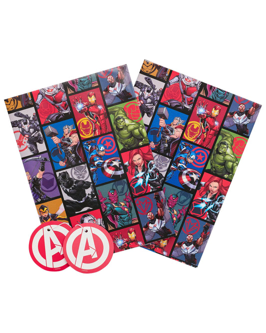 Marvel Avengers Comic Wrapping Paper Sheets