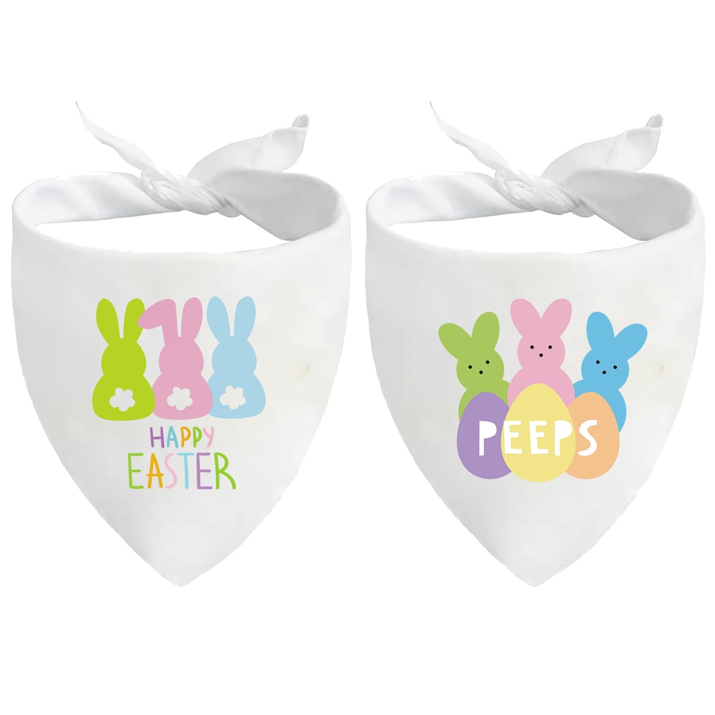 Easter Dog Bandanas Reversible - 2 ct