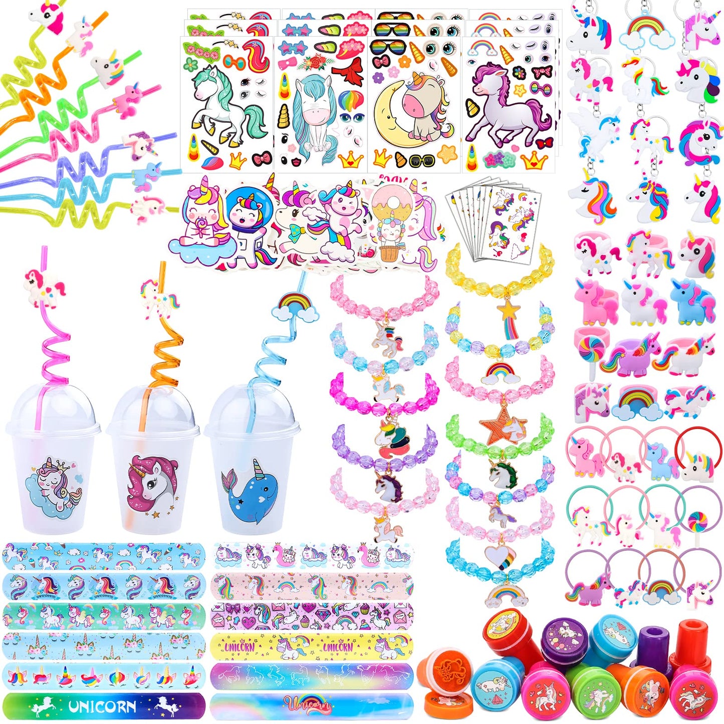 Unicorn Party Favors Goodie Bag Set - 220 ct