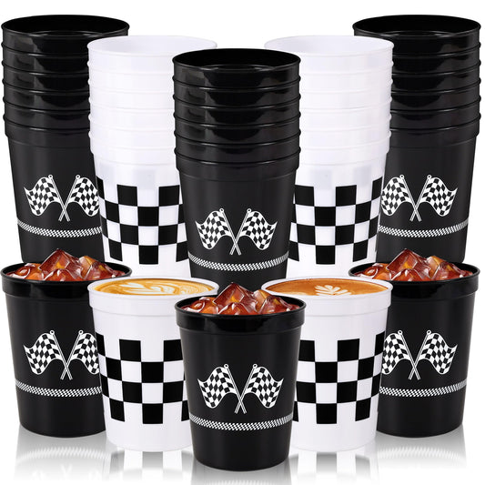 Checkered Flag Race Car Party Cups 16oz
