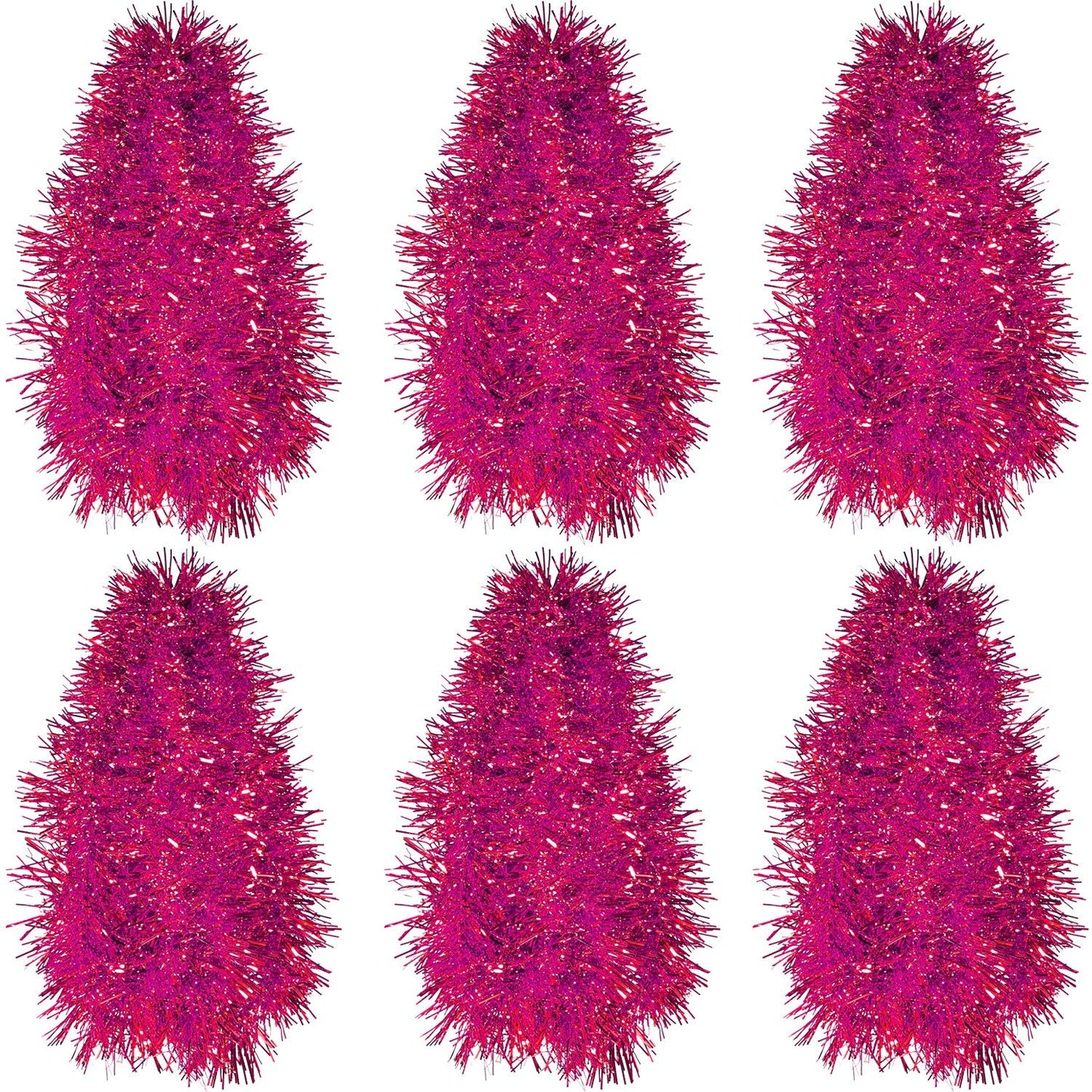 Pink Tinsel Garland Rose Red