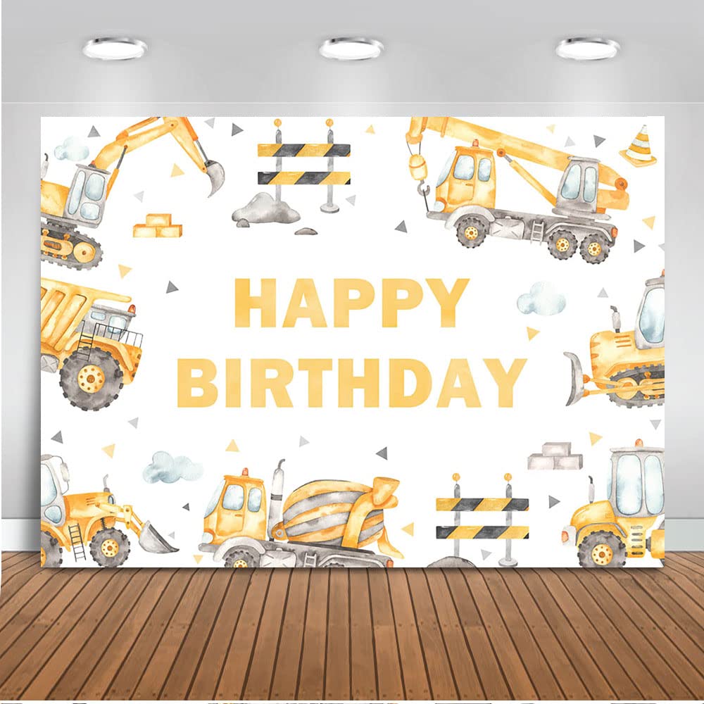 Construction Theme Birthday Backdrop – 10 x 8 Ft