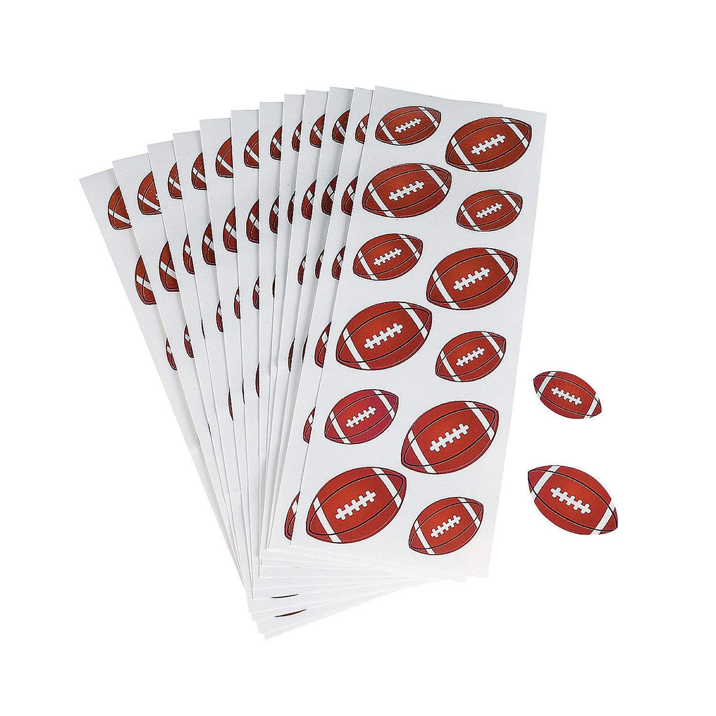 Football Sticker Sheets – 12 Sheets, 144 Stickers