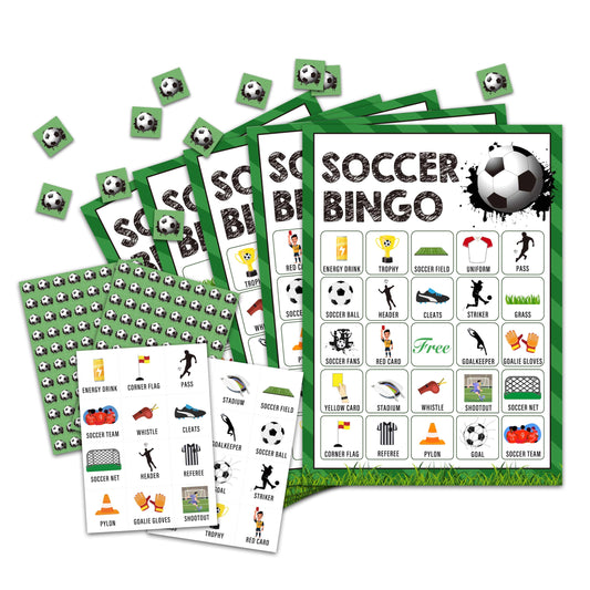 Soccer Bingo Card Game – 24 Players