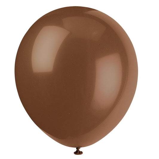 Brown Latex Balloons – 10 Pack, 12 Inch
