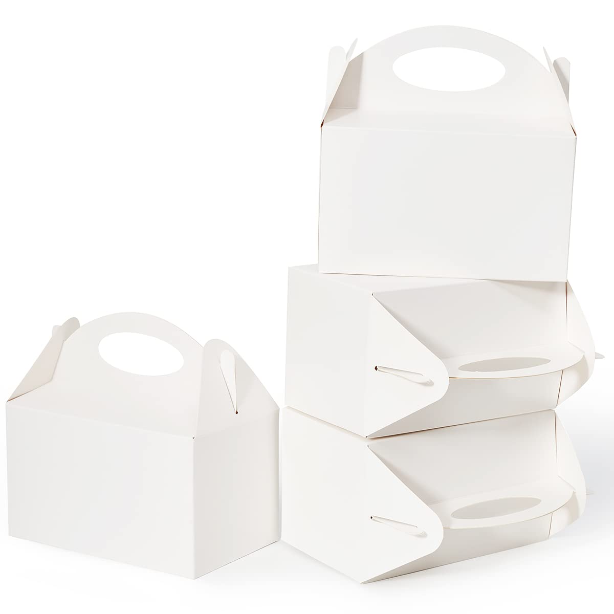 White Party Favor Gable Boxes – 12 ct