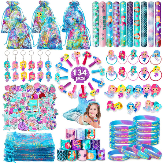 Mermaid Party Favors Bulk Set - 134 ct