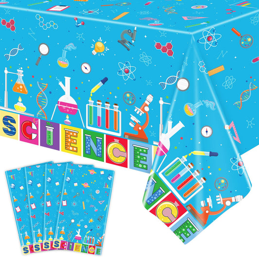 Science Party Plastic Tablecloth – 4 Pack
