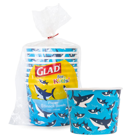 Shark Themed Paper Snack Bowls 12oz - 8 ct