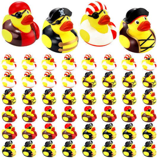Pirate Rubber Ducks Party Favours – 48 Pack, 4 Designs