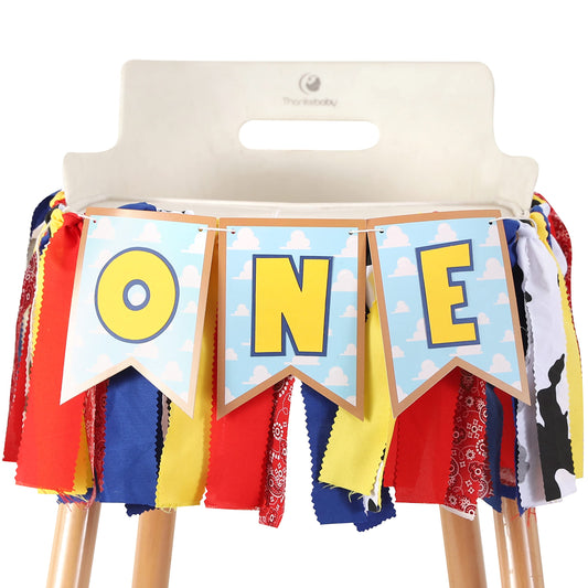 Toy Adventure-Inspired 1st Birthday High Chair Banner