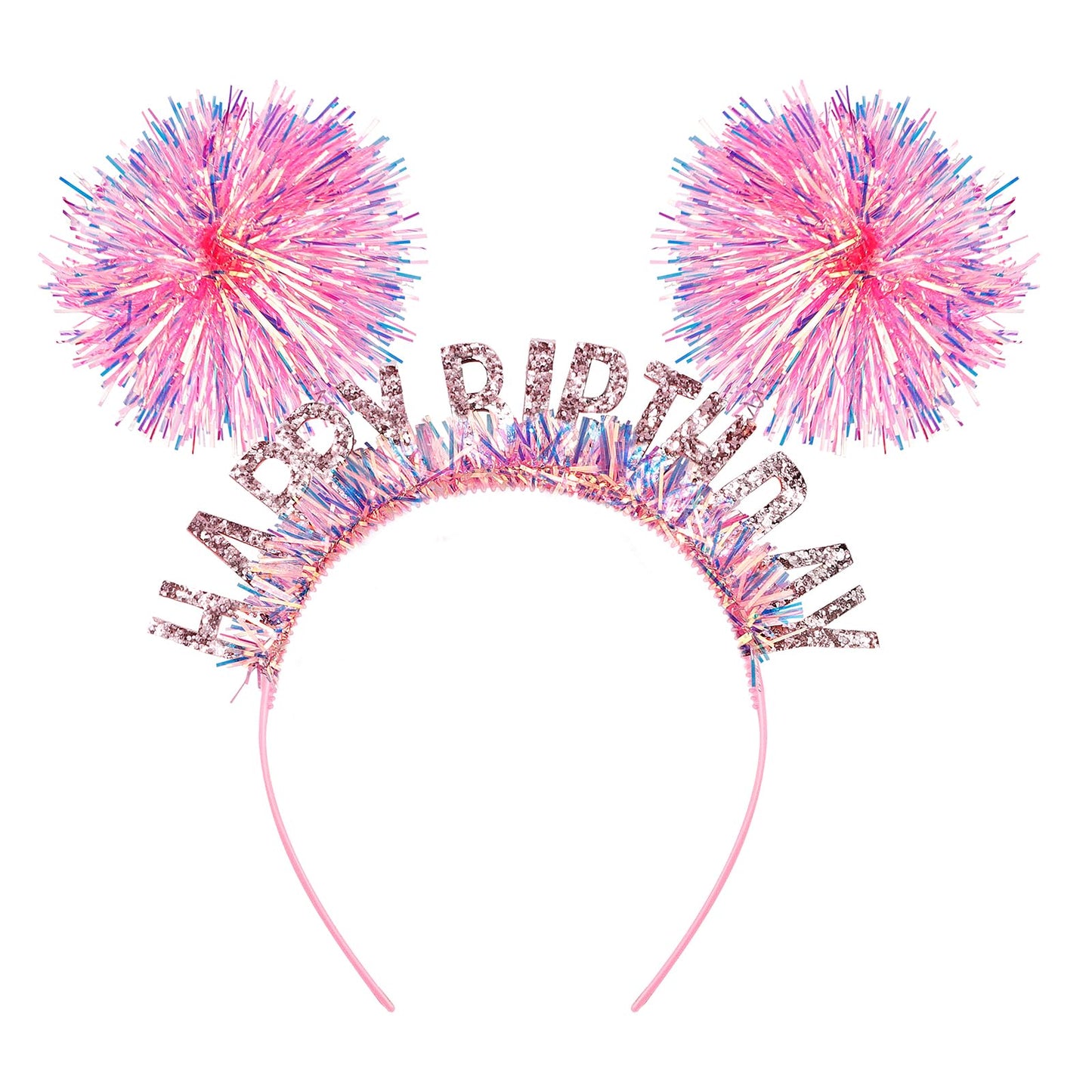Pink Birthday Glitter Headband