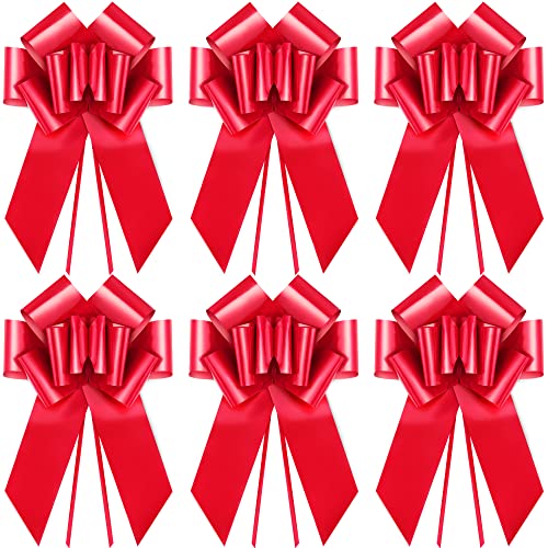 Zoe Deco Big Car Bow (23 Red 6 Pack) Gift Bows Car Bow Giant Bow for Car Birthday Bow Big Car Bow Car Bows Big Red Bow Bows for Gifts Gift Wrapping Bows Big Present Bow Party Bow