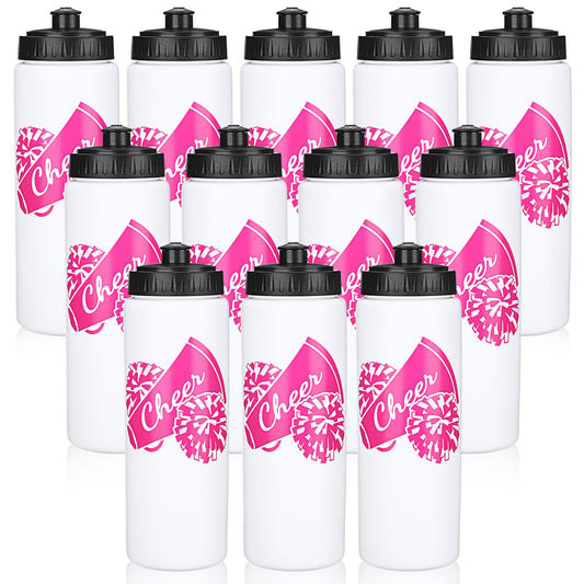 Cheerleader Plastic Reusable Water Bottles Favors