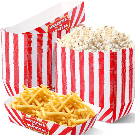 Carnival Circus Paper Food Trays – 200 Pack