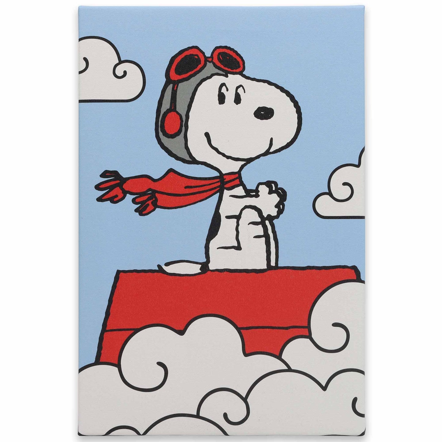 Cartoon Beagle Flying Ace Canvas Wall Decor