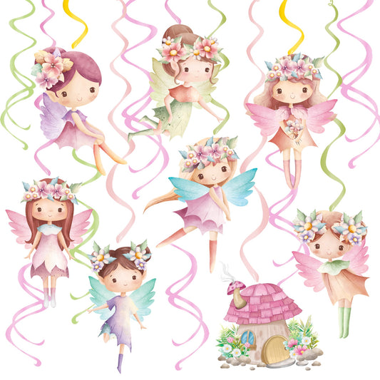 Fairy Hanging Swirl Ceiling Streamers – 20 Pack