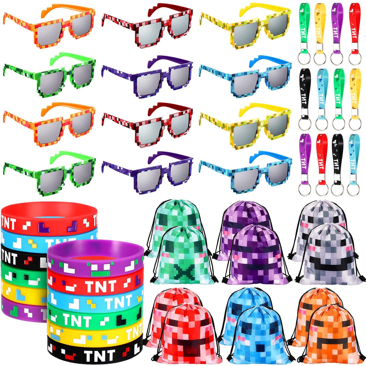 Pixel Miner Birthday Party Favour Goody Bag Set