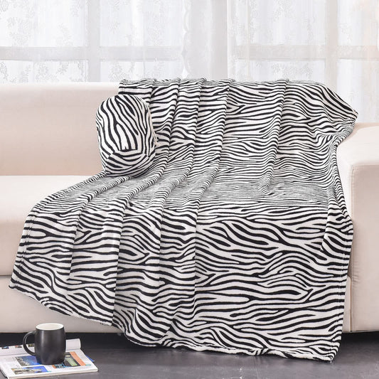 BNuitland Zebra Print Fleece Flannel Blanket300 GSM Double Sided Super Soft Bed Throw Blanket for Adults and KidsBlack and White Lightweight Fuzzy Home Decor Blanket