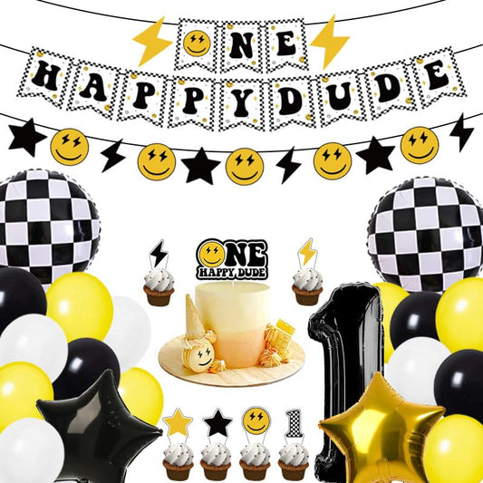 One Happy Dude 1st Birthday Party Decoration Set – 48 Piece