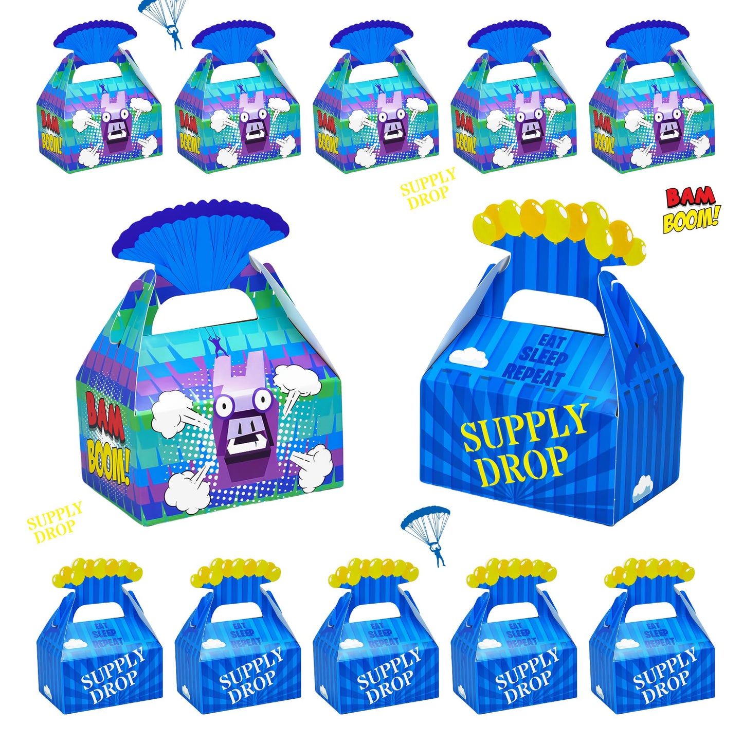 Video Game Llama Party Goodie Boxes – 16 Pack