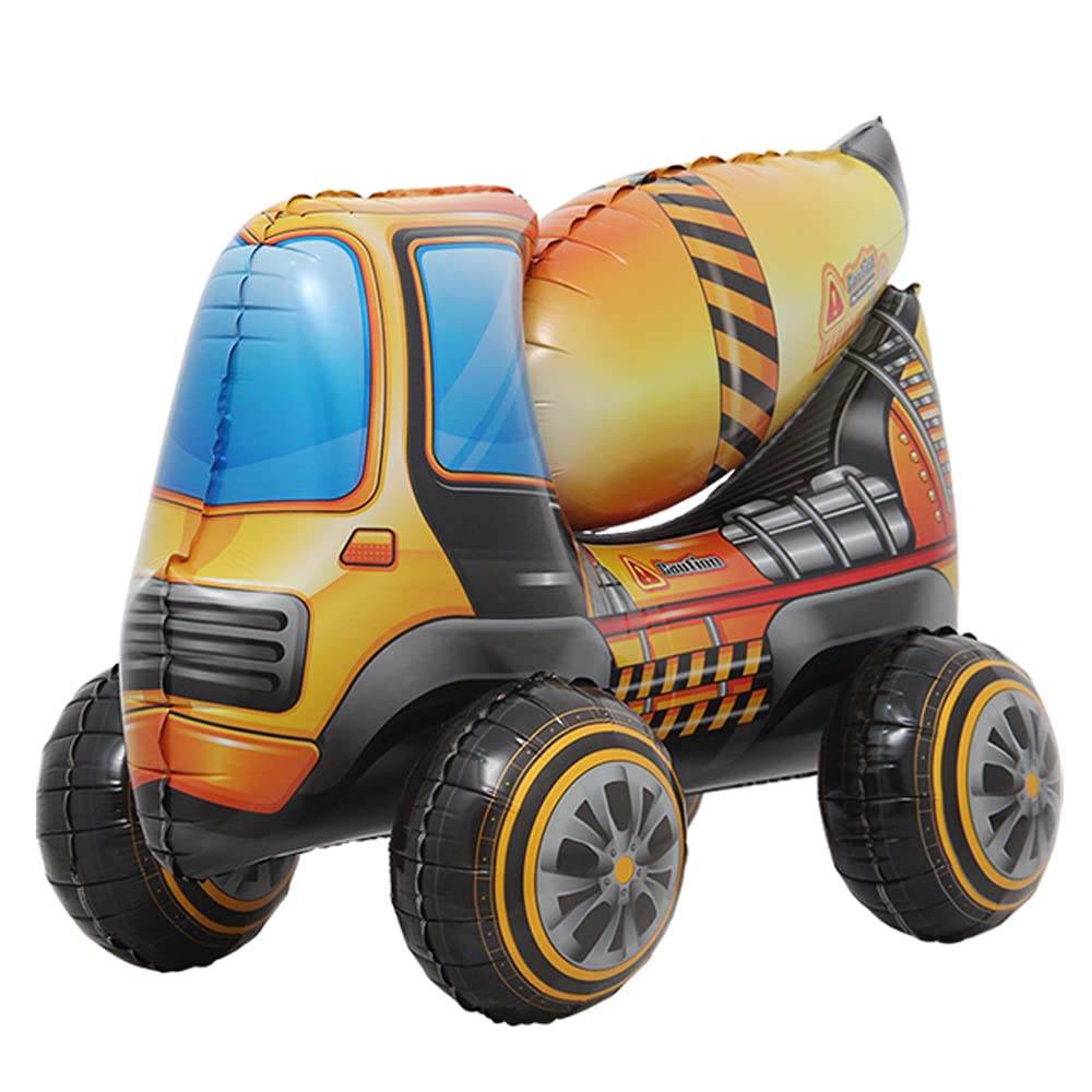 3D Self-Standing Cement Mixer Truck Foil Balloon