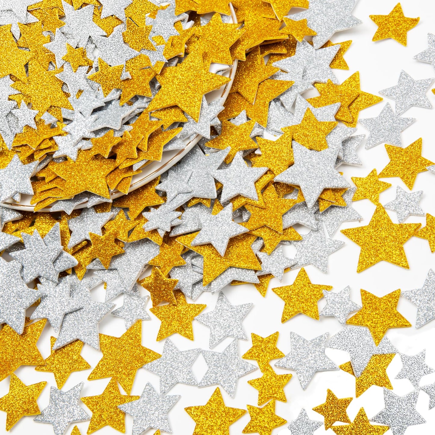 200PCS Glitte Foam Stickers Glitter Star Stickers Self Adhesive Foam Stars for Kids Crafts Star Stickers for Scrapbook Stickers Gold Stars for DIY Glitter Stickers for Cards and Decorations