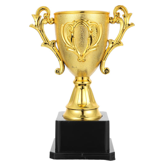 7 Inch Gold Plastic Trophy Trophies for Awards Plastic Golden Cup Trophy Plastic Trophy Achievement Prize Award for Party Favors Props Rewards Competitions Winning Prizes