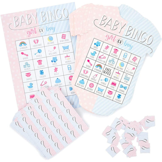 Gender Reveal Bingo Game Set – 38 Piece