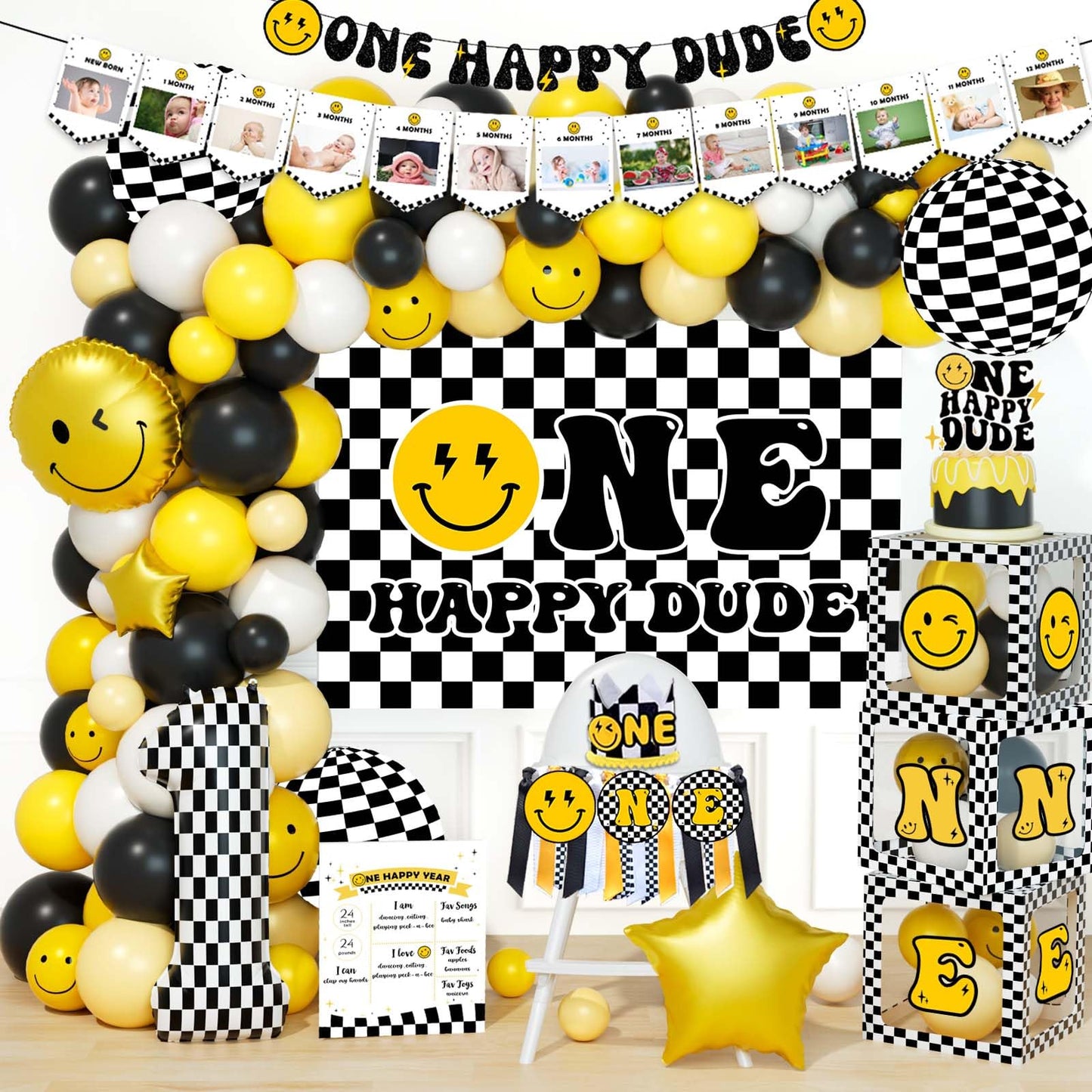 One Happy Dude 1st Birthday Party Decoration Kit – 173 Piece