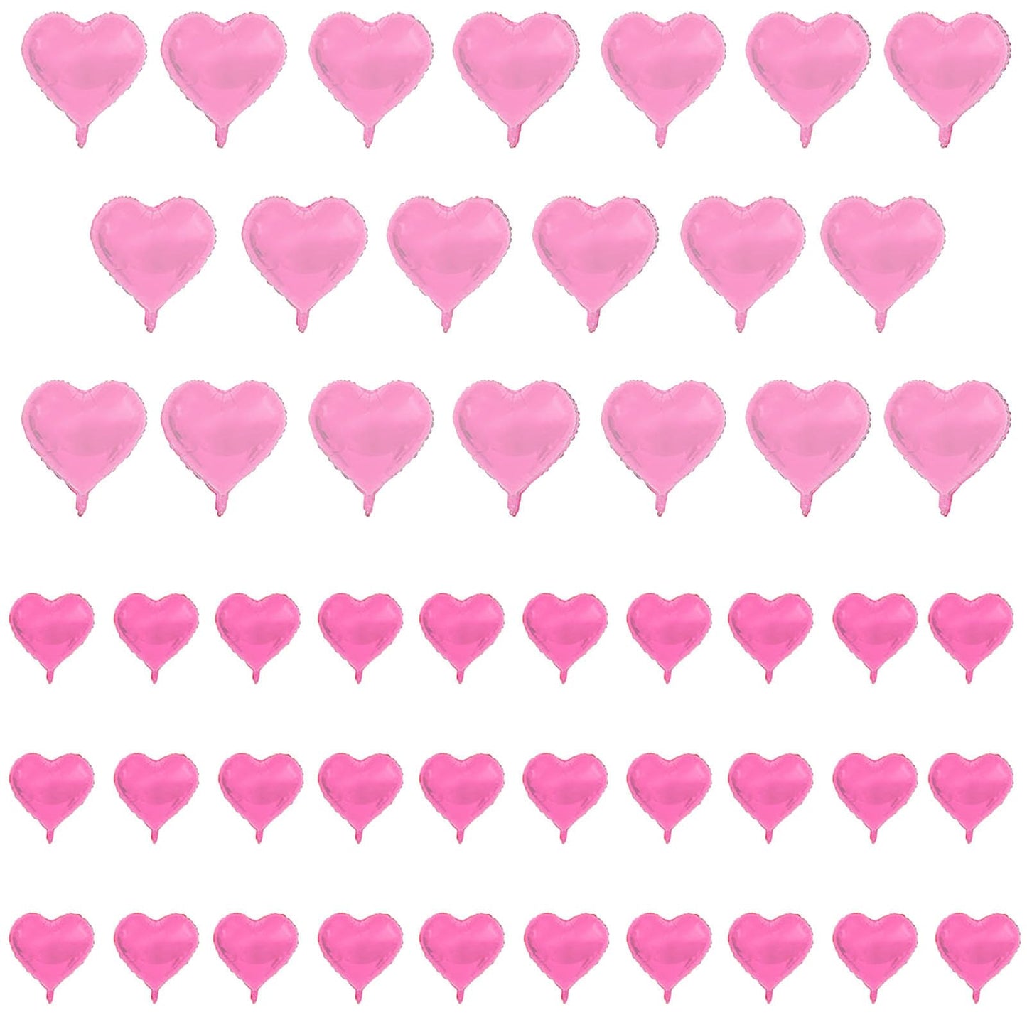 Pink Heart Balloon Set - 50 ct