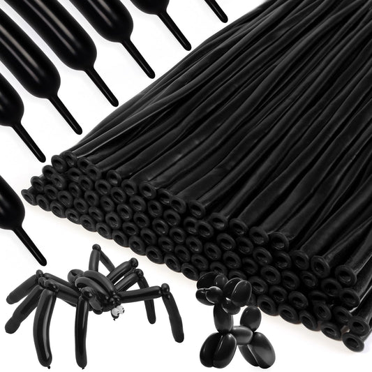 Black Balloon Animal Long Twist Balloons – 100 Pack
