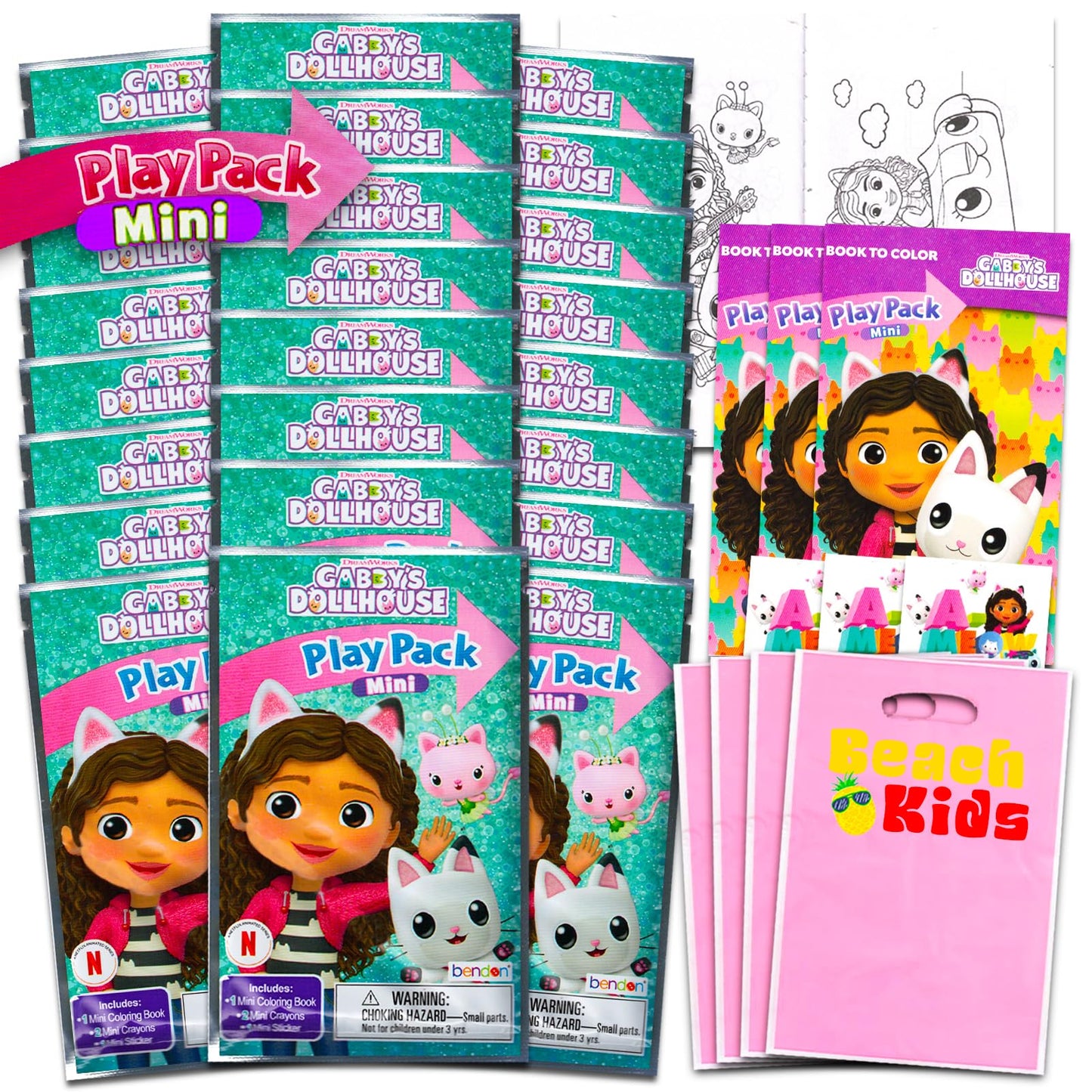 Cute Kitty Dollhouse Character Mini Activity Party Favors - 24 ct
