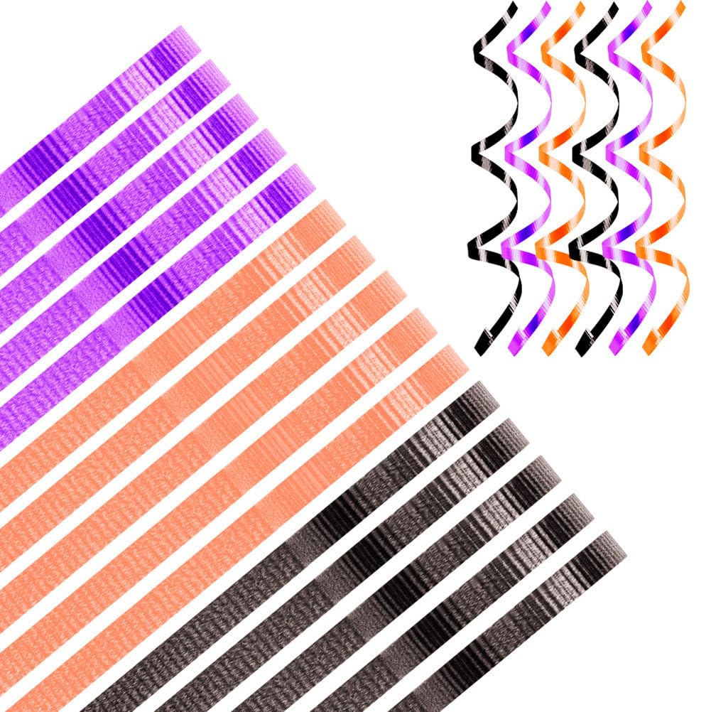 Halloween Curling Ribbons for Crafts Bows Present Wrapping Florist Wedding Party Festival Art Craft Decor 11 Yards Per Roll 3/16 Inch Wide 3/16" - Set7