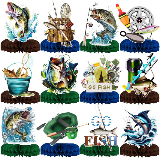 Fishing Honeycomb Table Centrepieces – 12 Piece