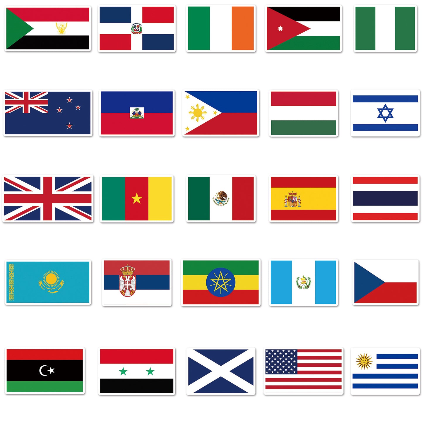 105 Country Flag Stickers for Creative Projects