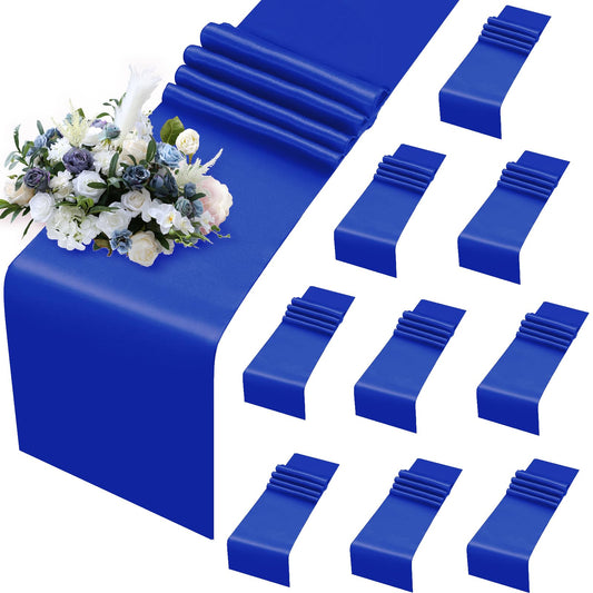 Royal Blue Satin Table Runners – 10 Pack, 12 x 108 Inch