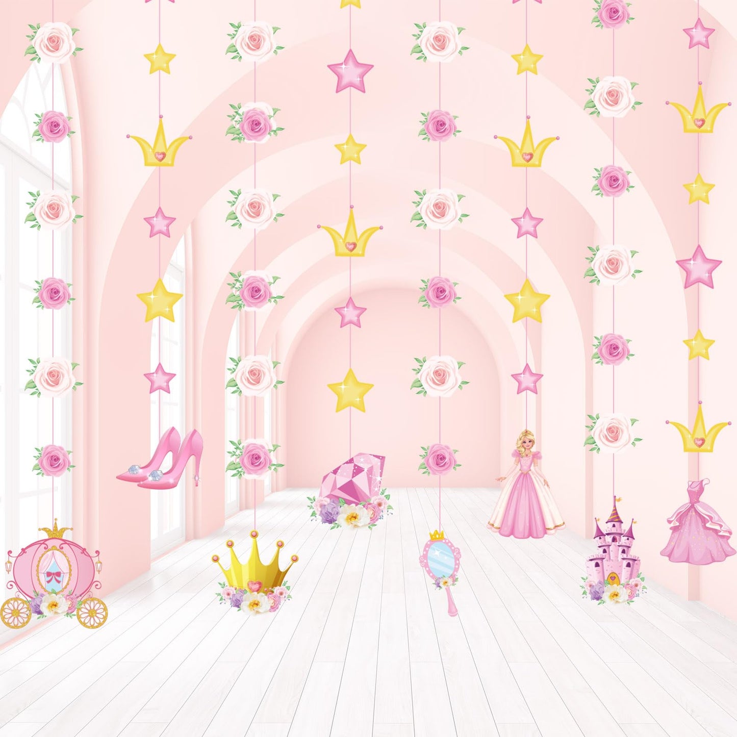 Princess Floral Garland Birthday & Baby Shower Decorations