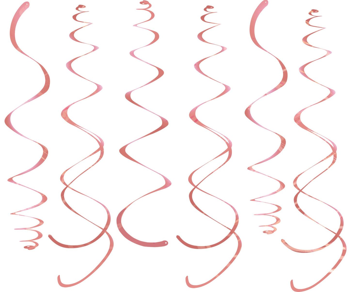 Rose Gold Hanging Swirls Decorations