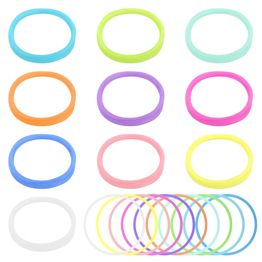 Neon Silicone Jelly Bracelets – 30 Pack, 10 Colours, 80s & 90s Party